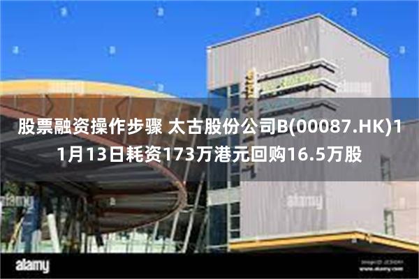 股票融资操作步骤 太古股份公司B(00087.HK)11月13日耗资173万港元回购16.5万股
