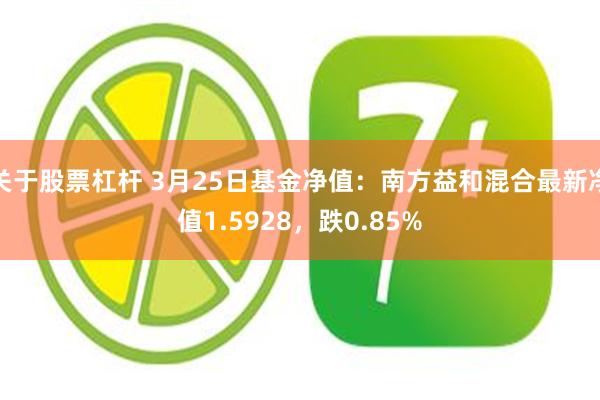 关于股票杠杆 3月25日基金净值：南方益和混合最新净值1.5928，跌0.85%