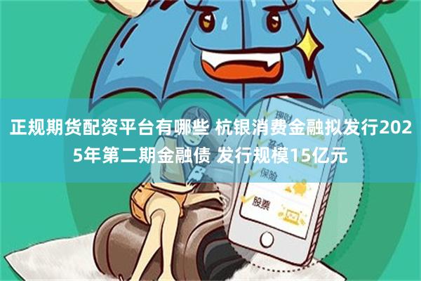 正规期货配资平台有哪些 杭银消费金融拟发行2025年第二期金融债 发行规模15亿元